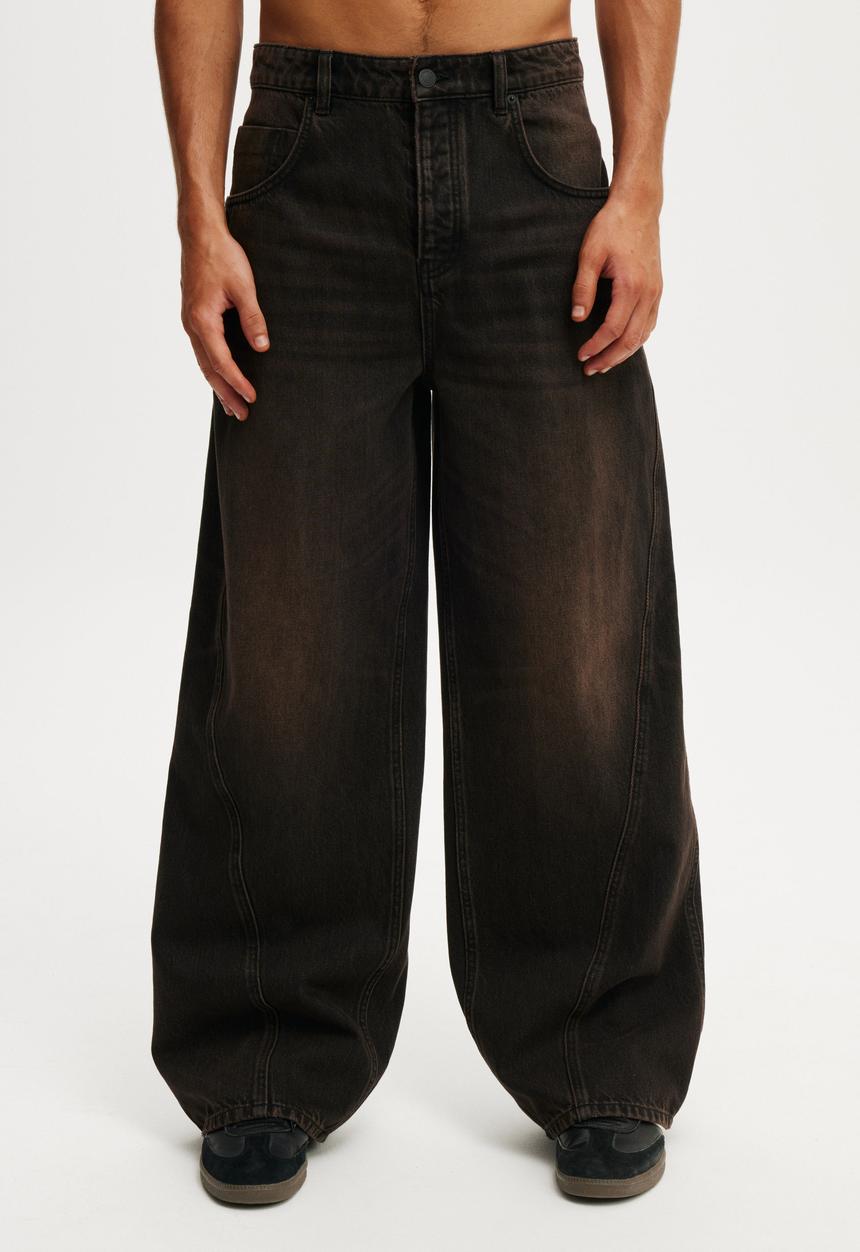 Cotton On - Super Baggy Balloon Jean - Burnt Black