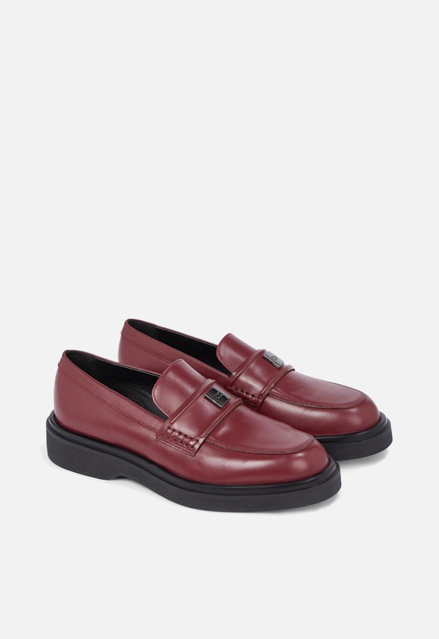 Calvin Klein - Leather loafer - oxblood