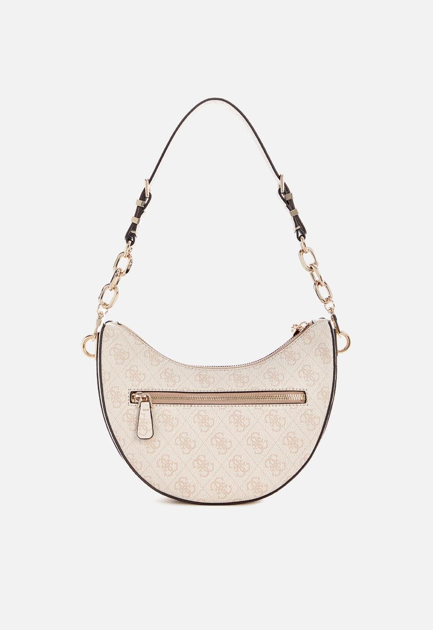 GUESS - Orlina logo top zip shldr bag - sand logo