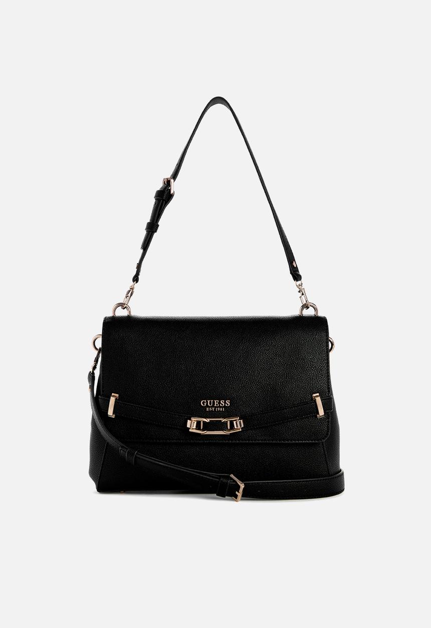 GUESS - Silvye flap shoulder bag - black
