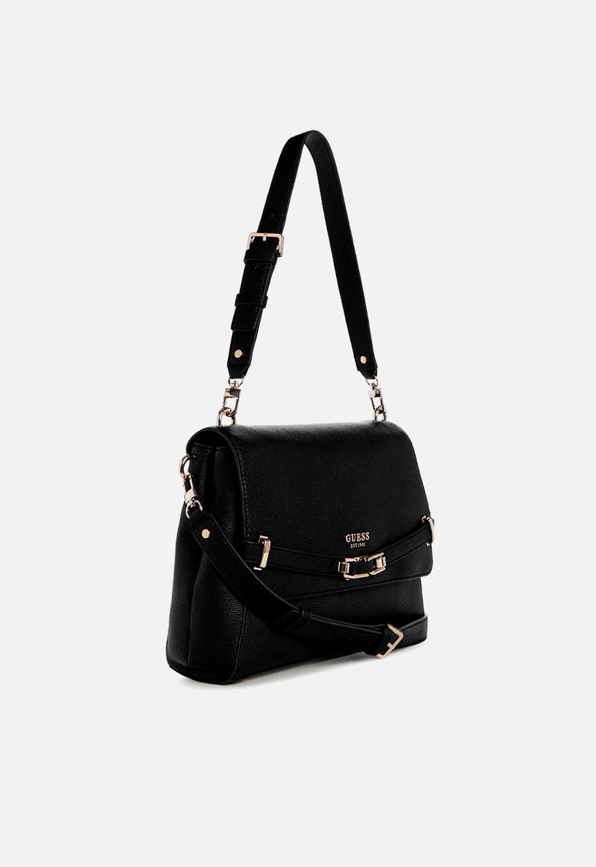 GUESS - Silvye flap shoulder bag - black