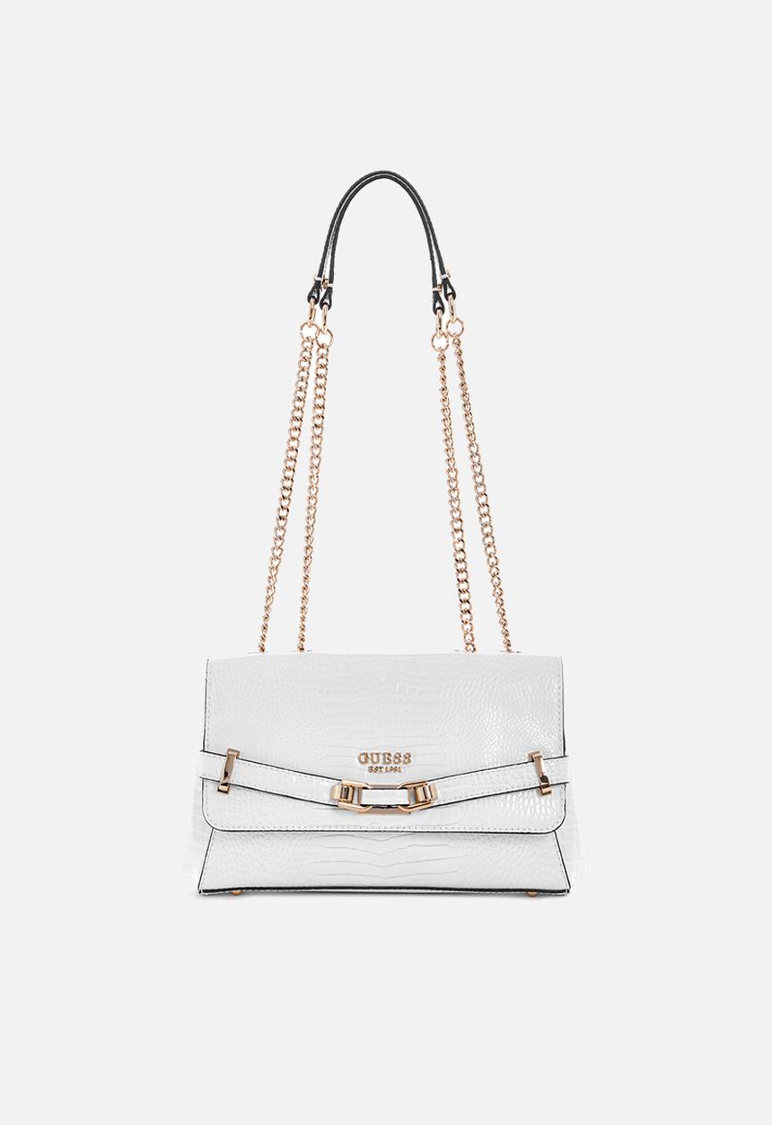 GUESS - Silvye convertible xbody flap - white