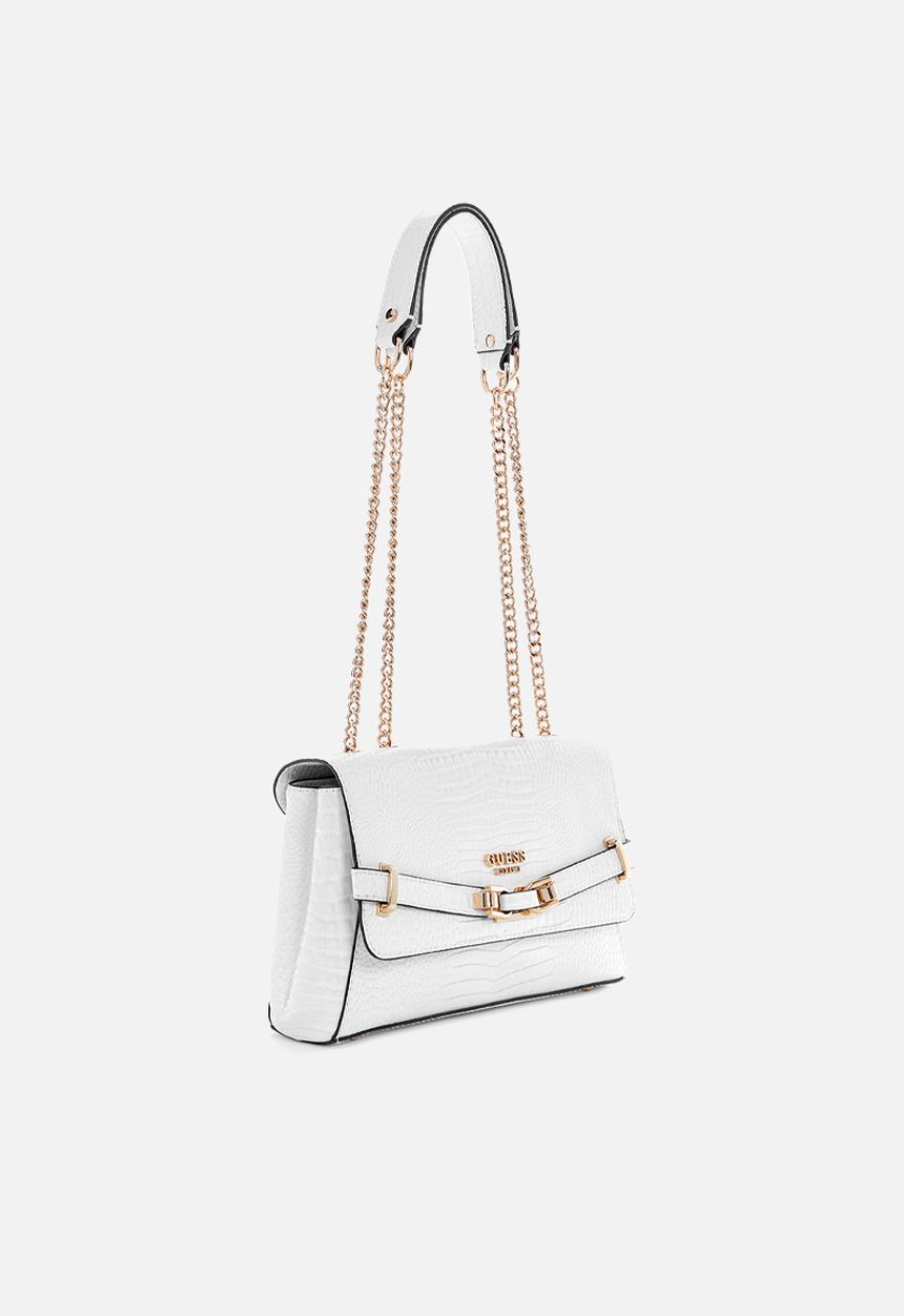 GUESS - Silvye convertible xbody flap - white