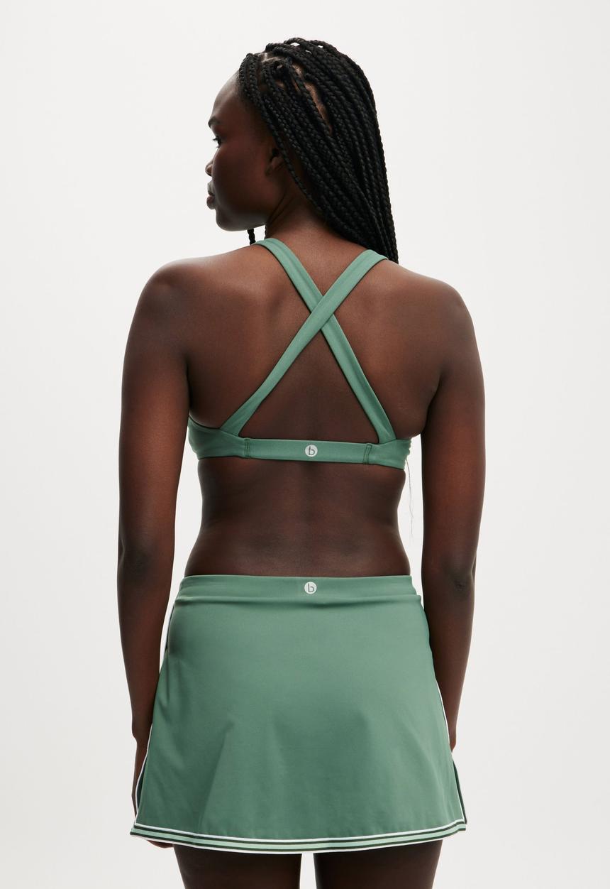 Cotton On - Ultra Soft Curved Hem Crop - Emerald Forest
