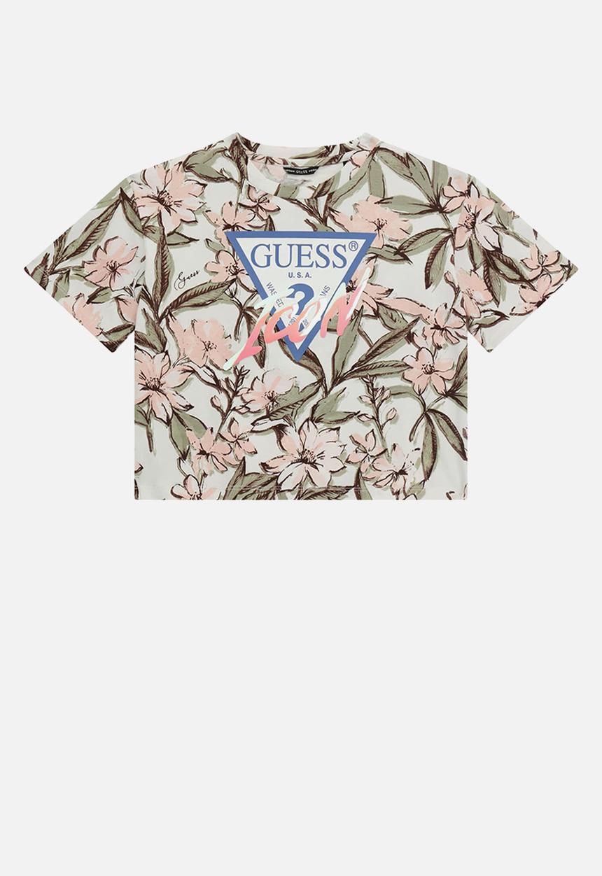 GUESS - Short Sleeve T-shirt - flower white combo