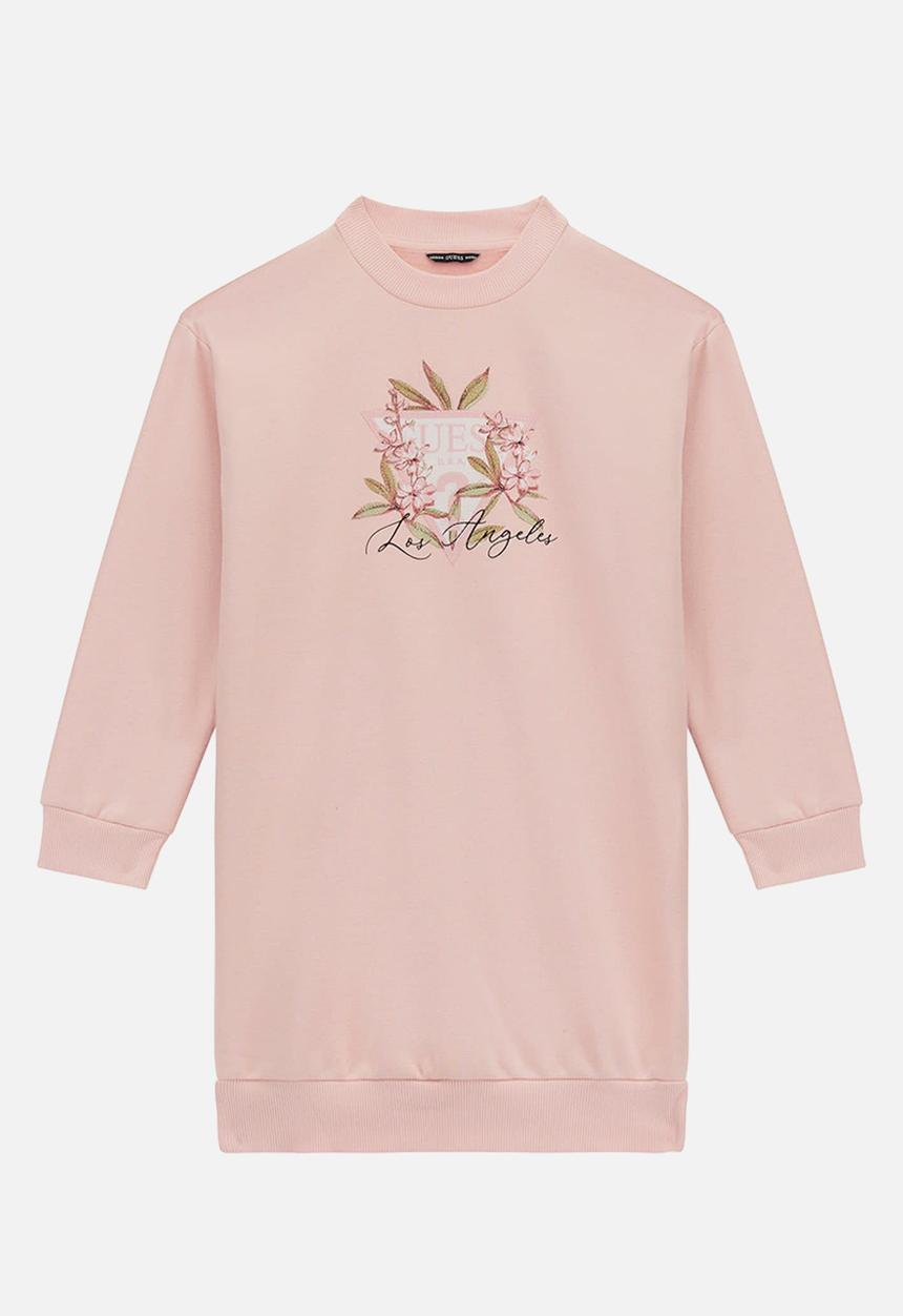 GUESS - Long sleeve active dress - pink roses