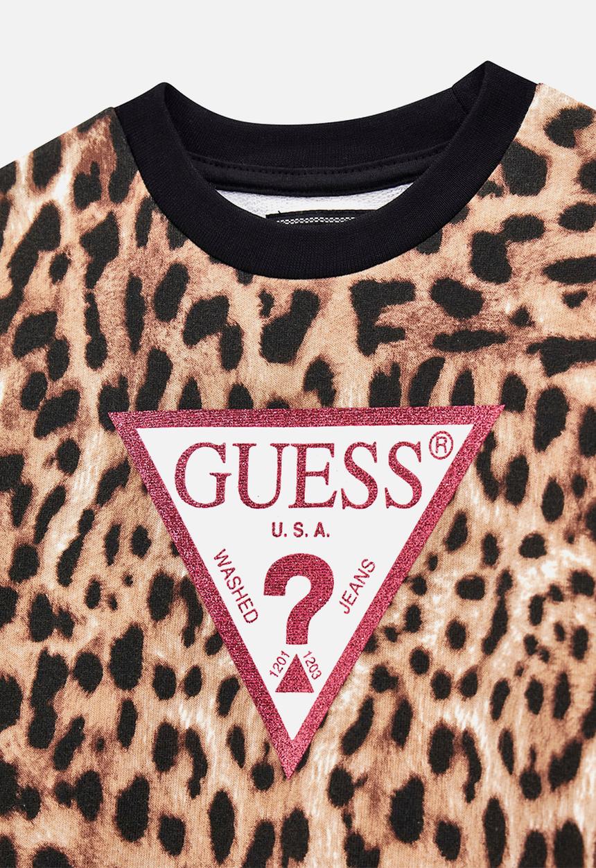 GUESS - Long sleeve active top - leopard print