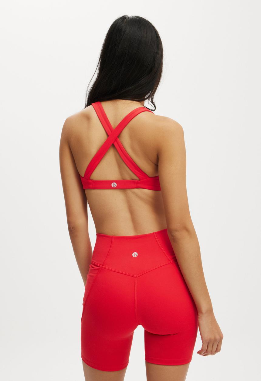 Cotton On - Ultra Soft Side Pocket Bike Short - Raspberry