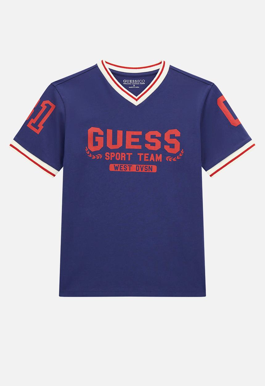 GUESS - Oversize short sleeve T-shirt v neck - gloaming