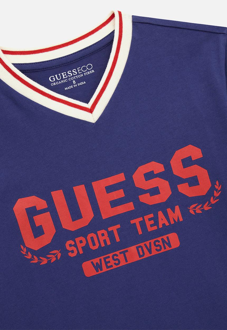 GUESS - Oversize short sleeve T-shirt v neck - gloaming
