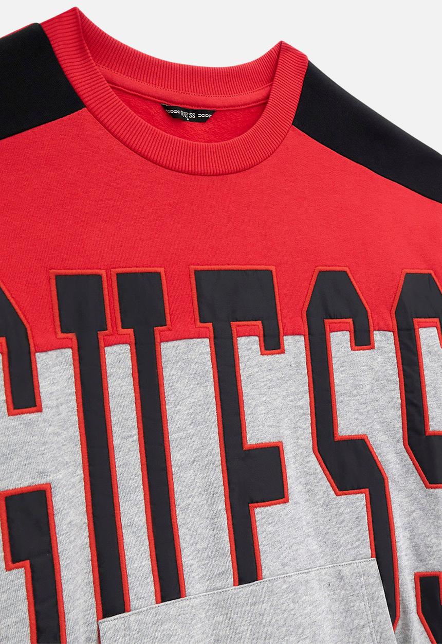 GUESS - Long sleeve active top - red black grey combo