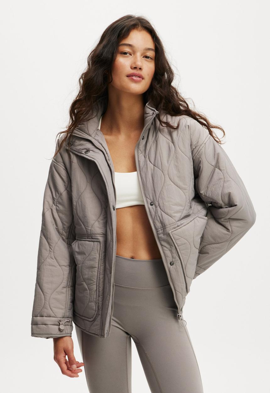 Cotton On - Warm Up Relaxed Lightweight Jacket - Allspice