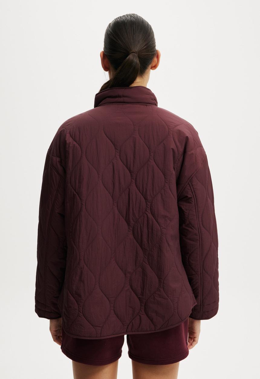 Cotton On - Warm Up Relaxed Lightweight Jacket - Dark Oak