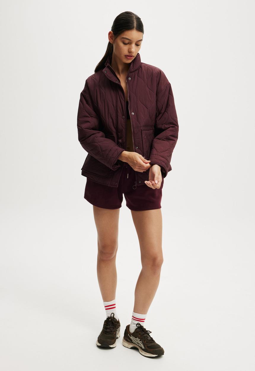 Cotton On - Warm Up Relaxed Lightweight Jacket - Dark Oak