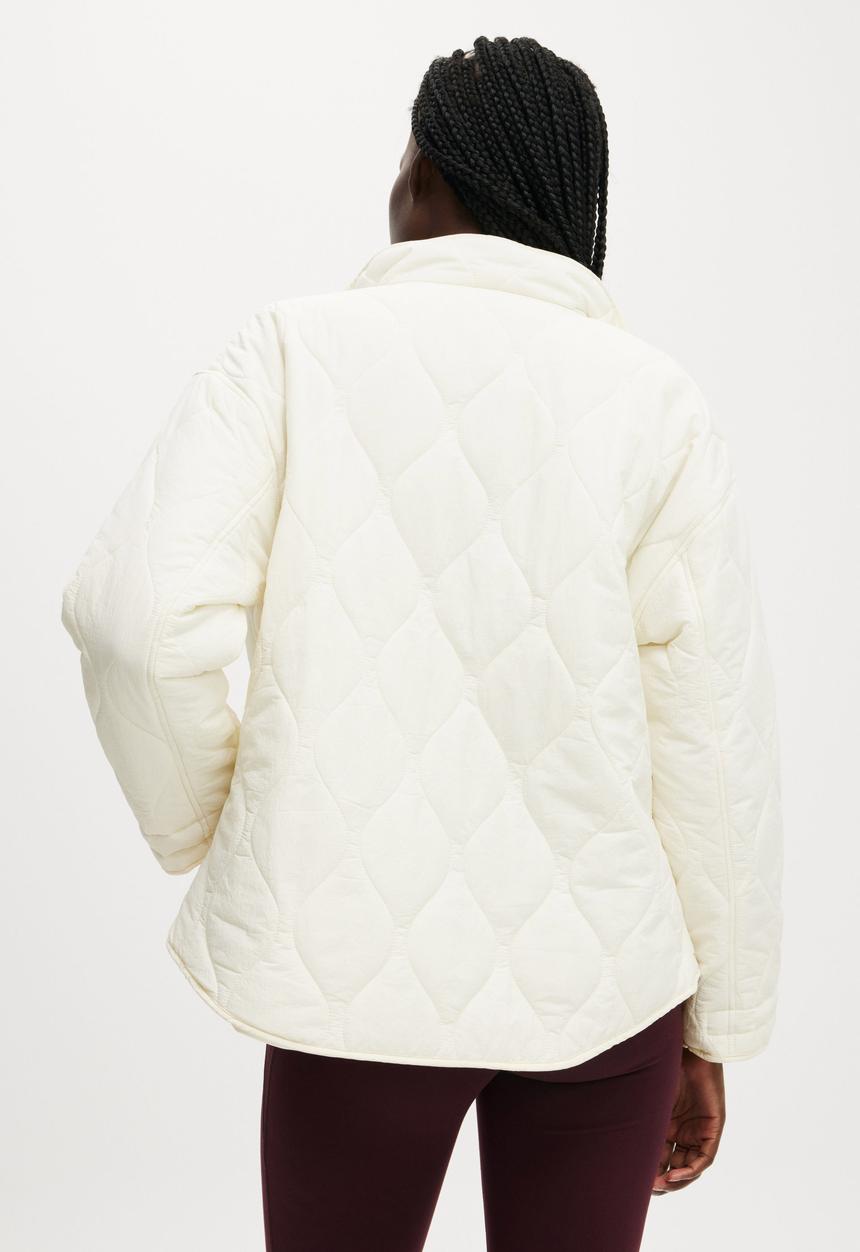 Cotton On - Warm Up Relaxed Lightweight Jacket - Coconut Milk