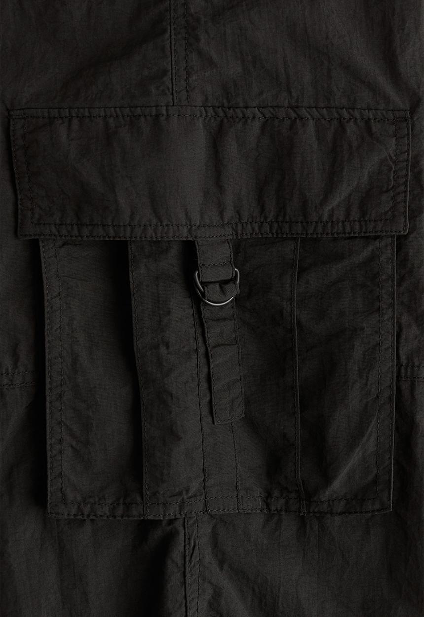 H&M - Wide cargo trousers - black