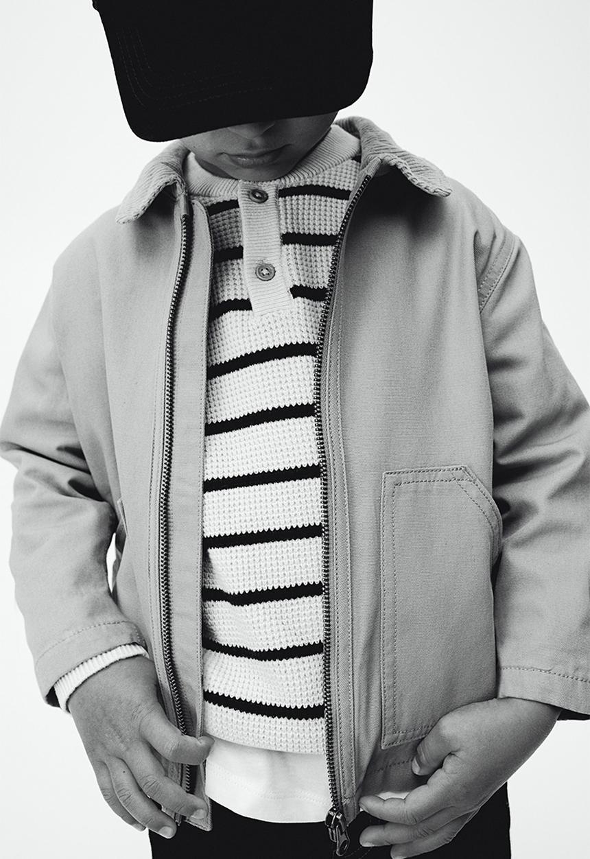 H&M - Waffle-knit henley jumper - white