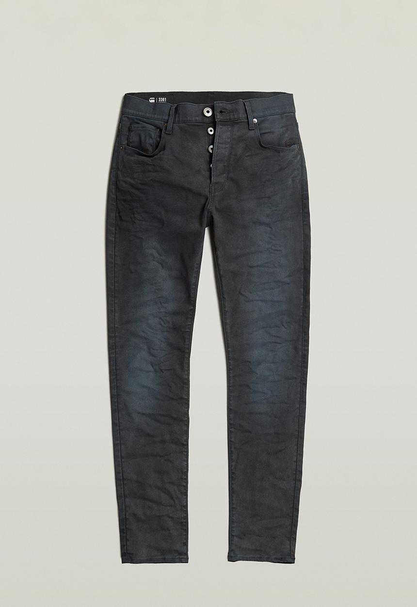 G-STAR - Slim 3301 jeans - Lomer grey dark aged cobler