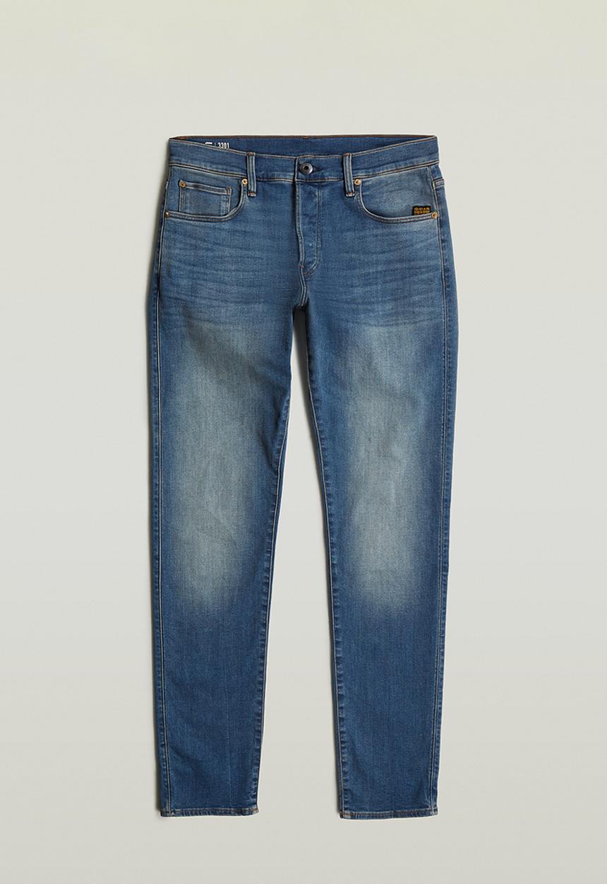 G-STAR - 3301 slim-elto super stretch jeans - vintage medium aged
