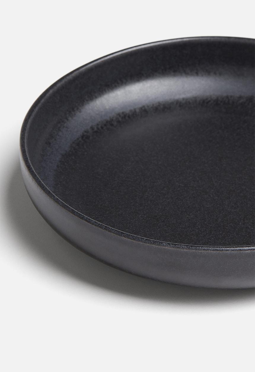 H&M - Deep stoneware plate - grey