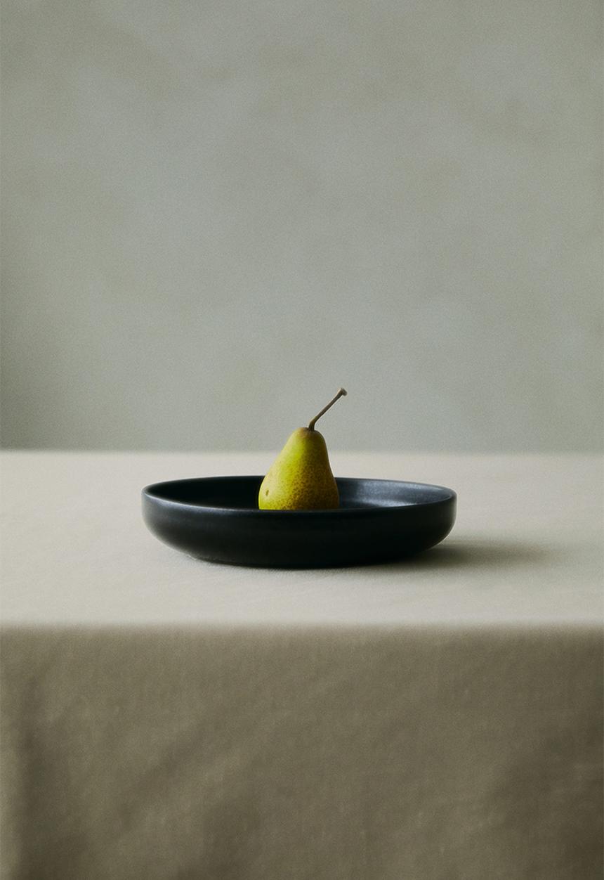 H&M - Deep stoneware plate - grey