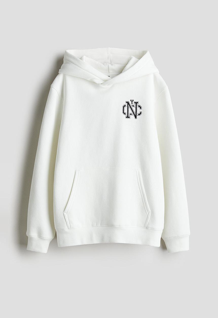 H&M - Hoodie - white nyc