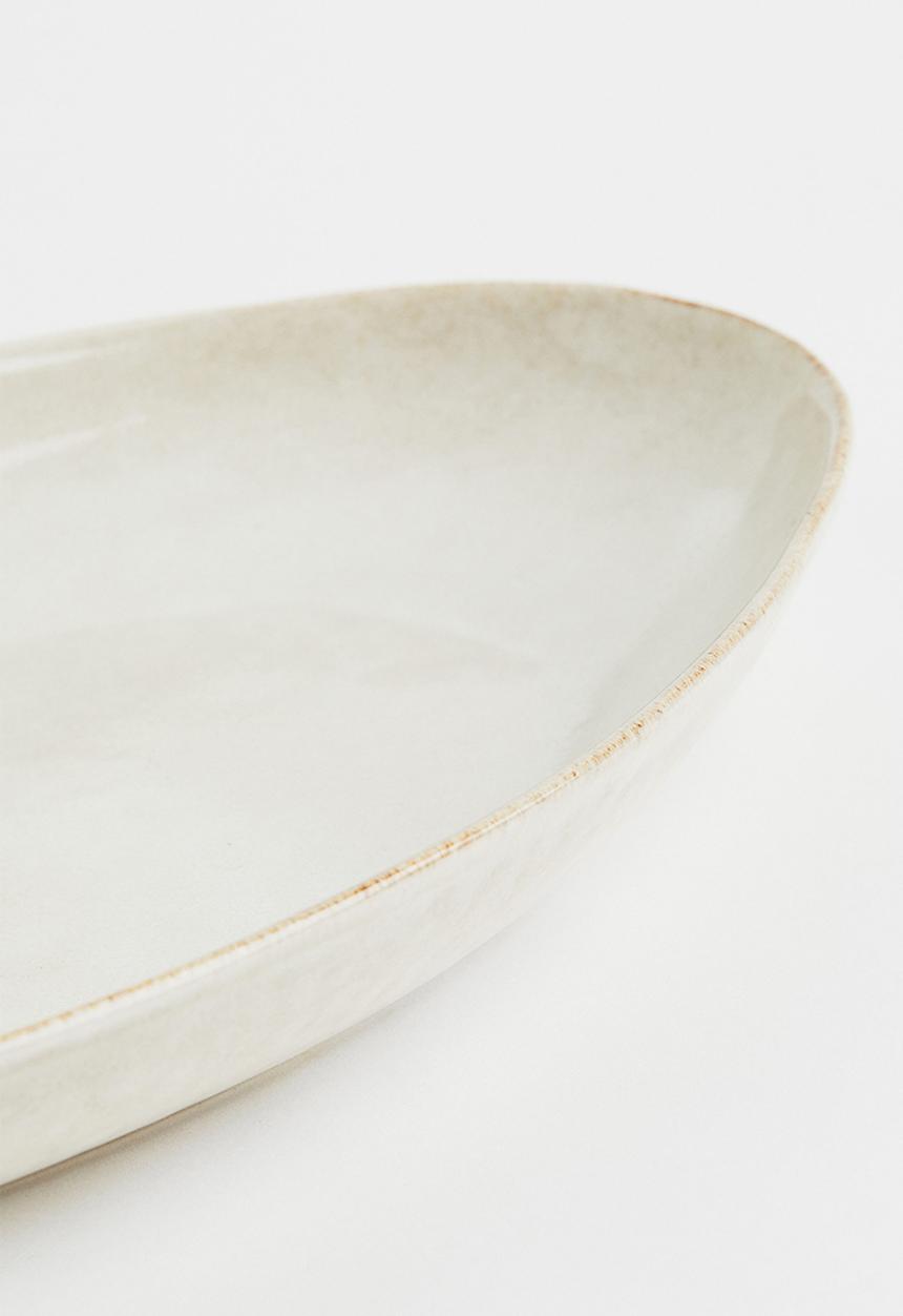 H&M - Large stoneware serving dish - beige