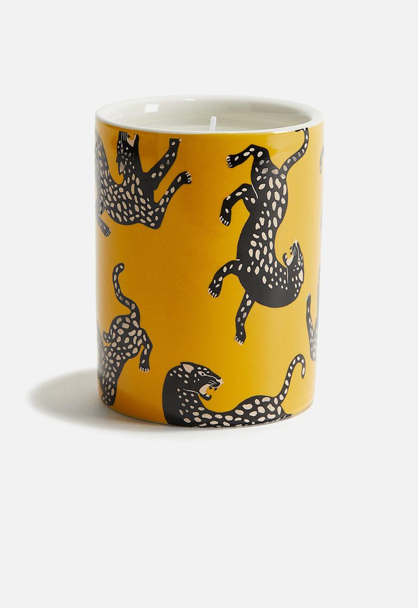 H&M - Scented candle in a ceramic holder - light yellow/hazy oud