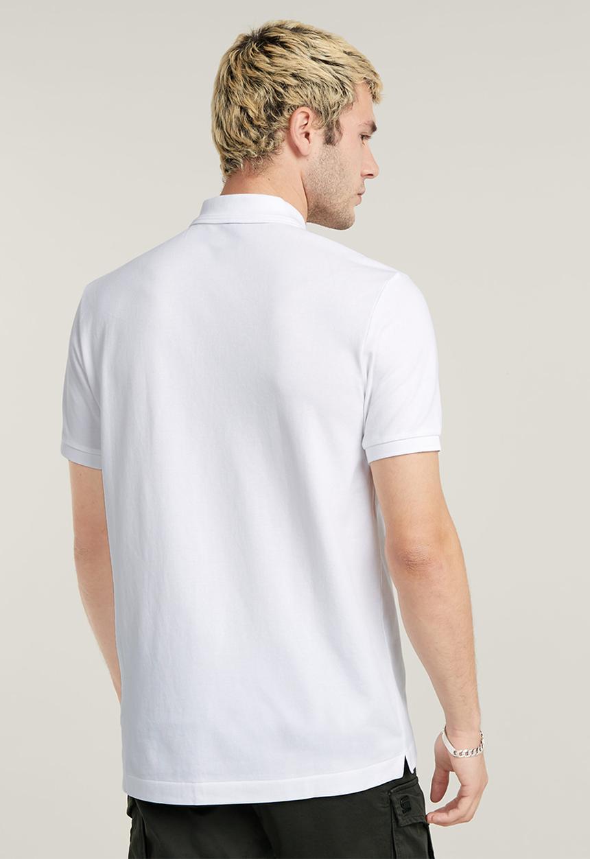 G-STAR - Dunda slim fit short sleeve polo - white