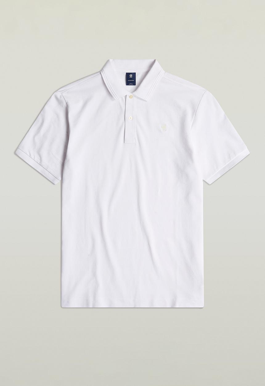 G-STAR - Dunda slim fit short sleeve polo - white