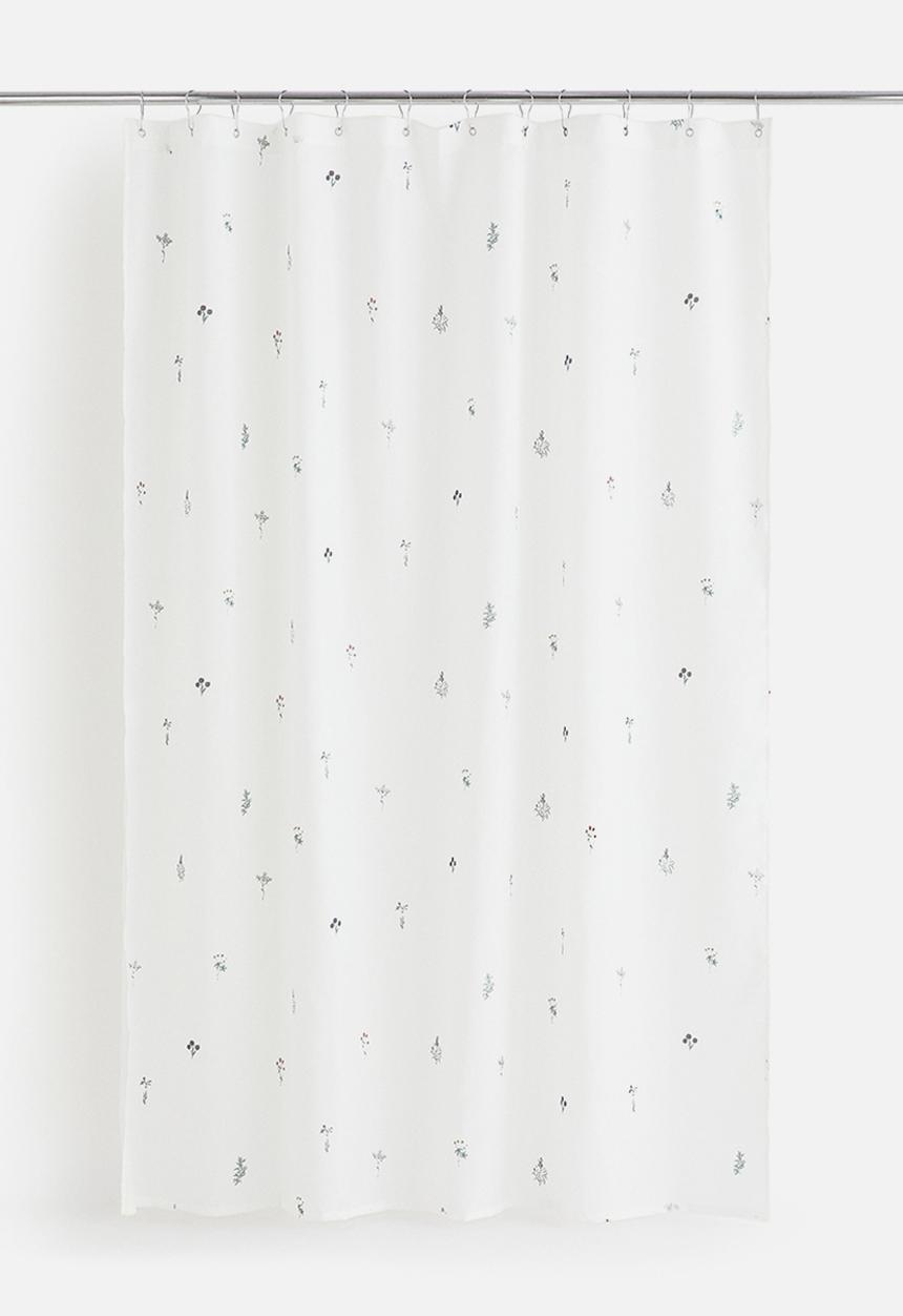 H&M - Floral shower curtain - white floral