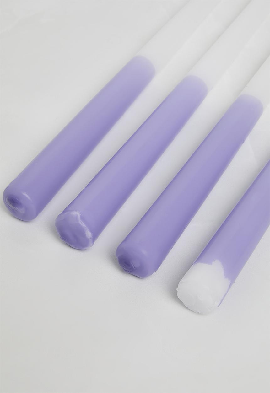 Sixth Floor - Set 4 Dip Dye Candles - Lilac