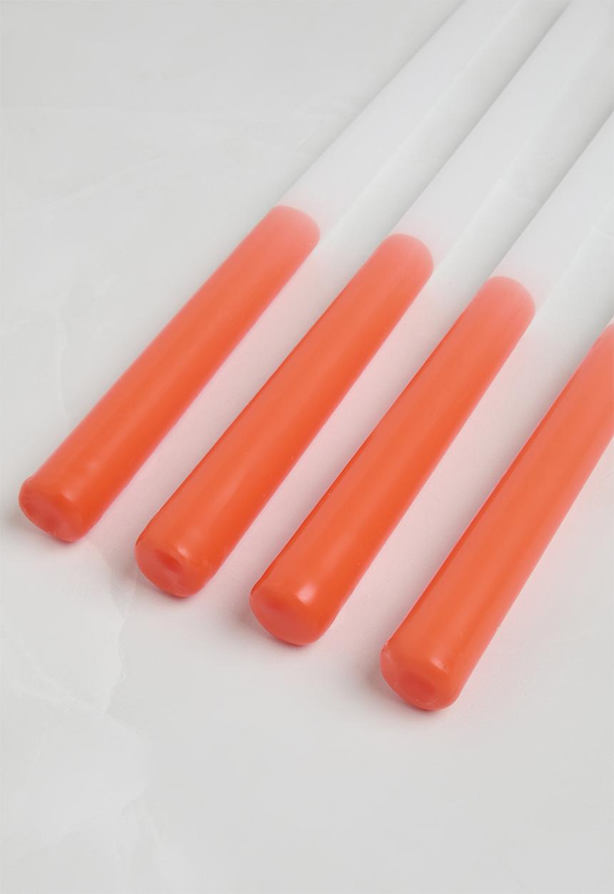 Sixth Floor - Set 4 Dip Dye Candles - Orange