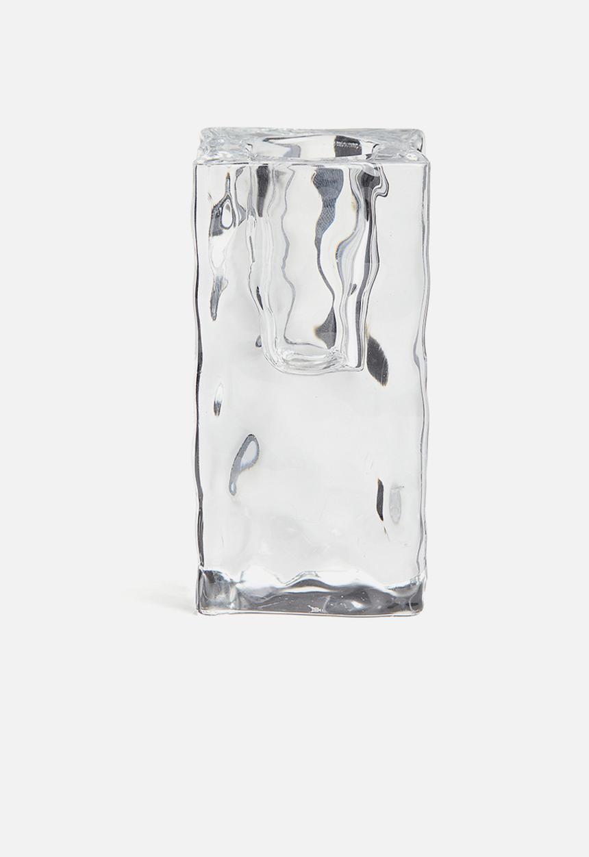 H&M - Glass candlestick - clear glass