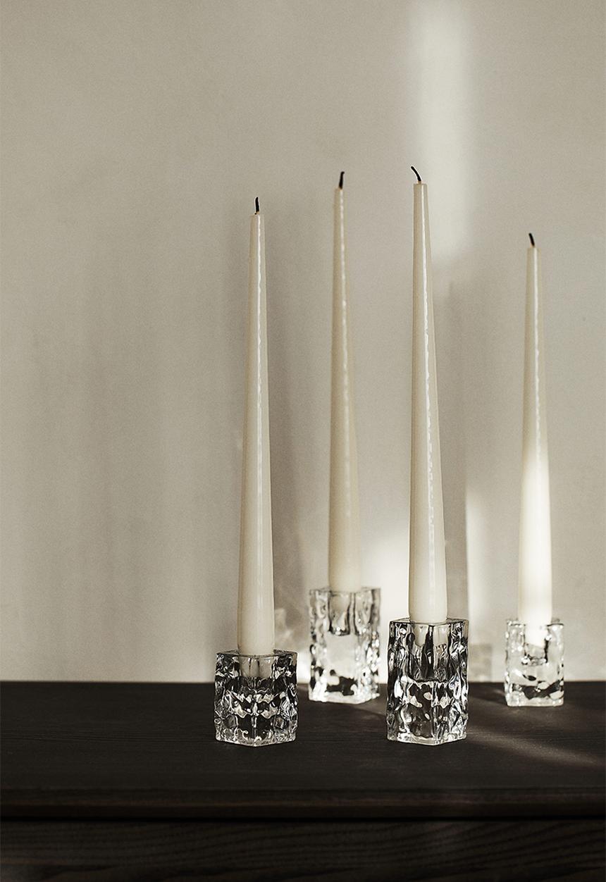 H&M - Glass candlestick - clear glass