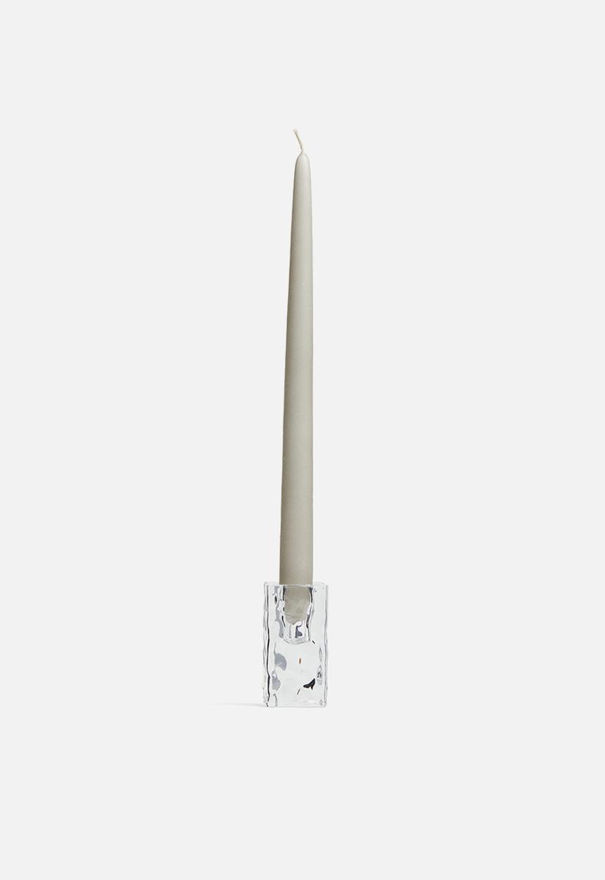 H&M - Glass candlestick - clear glass