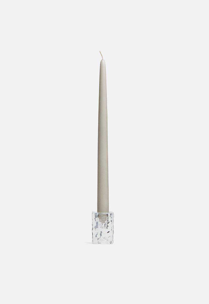 H&M - Small glass candlestick - clear glass