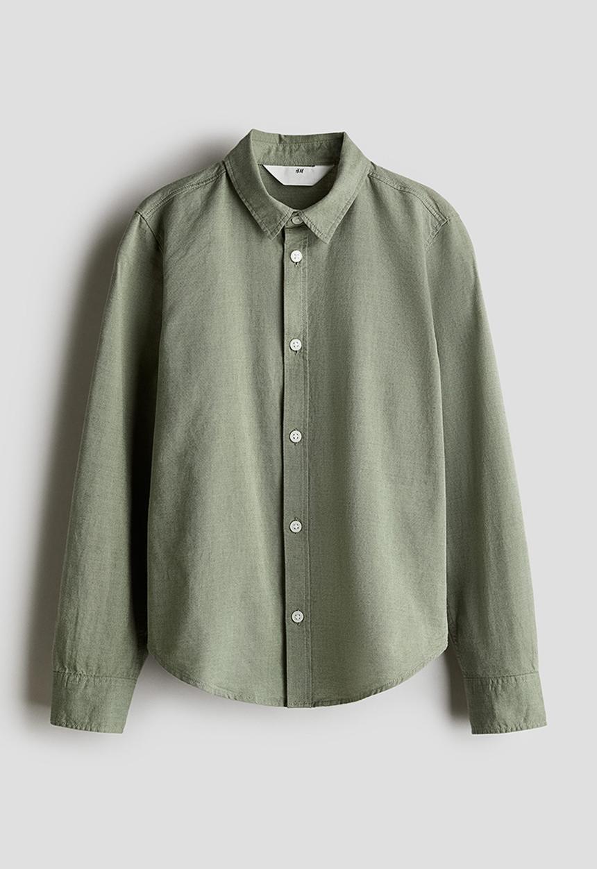 H&M - Cotton shirt - green