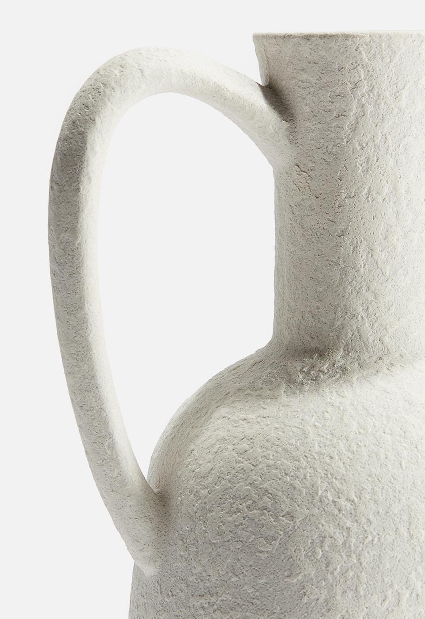 H&M - Terracotta vase - white