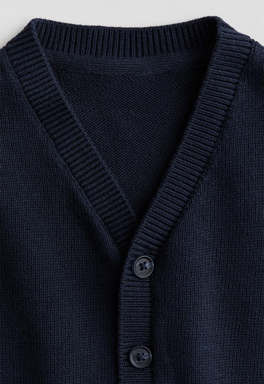 H&M - Waffle-knit cardigan - blue