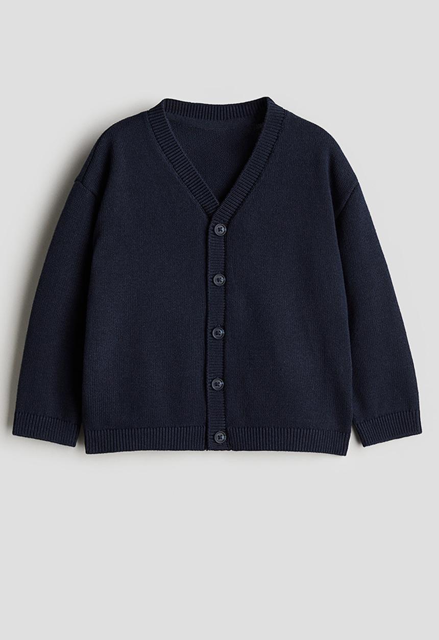 H&M - Waffle-knit cardigan - blue