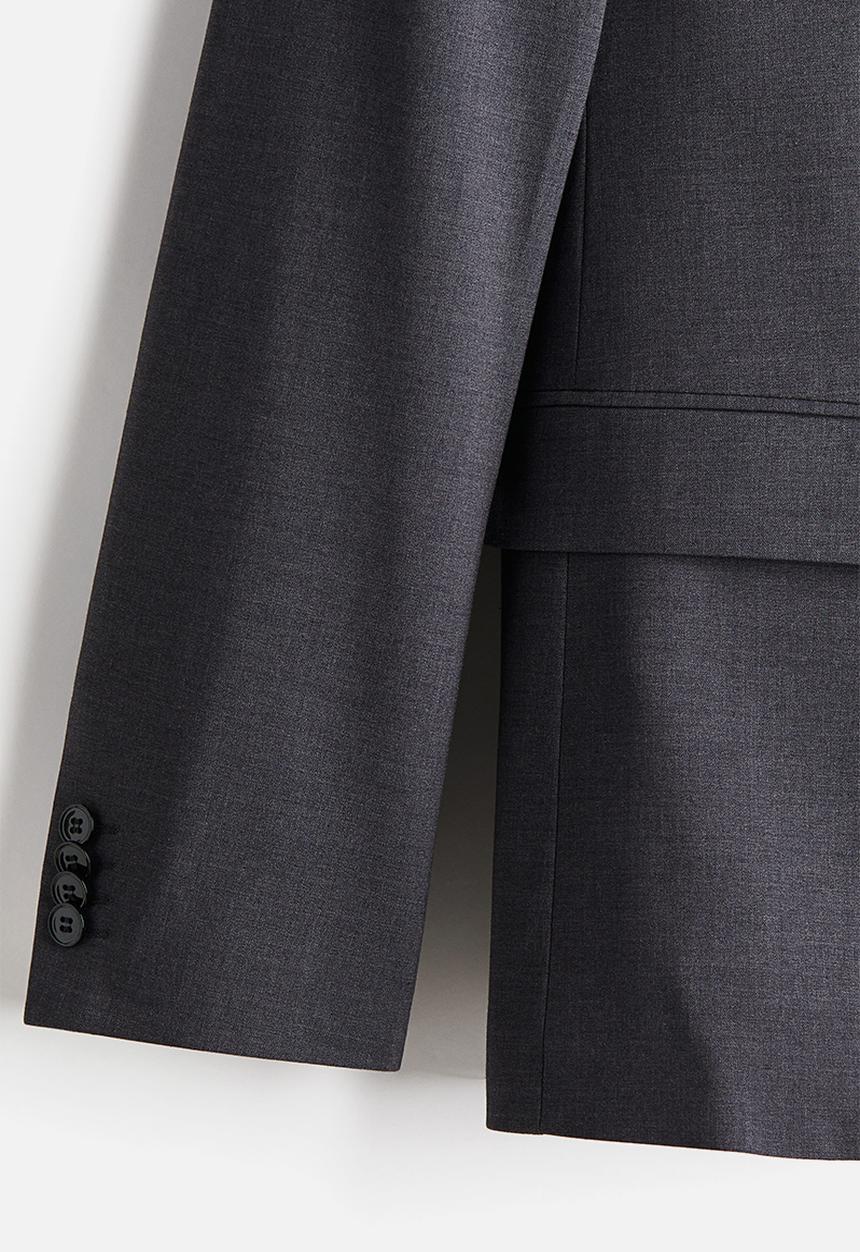 H&M - Slim fit single-breasted jacket - dark grey