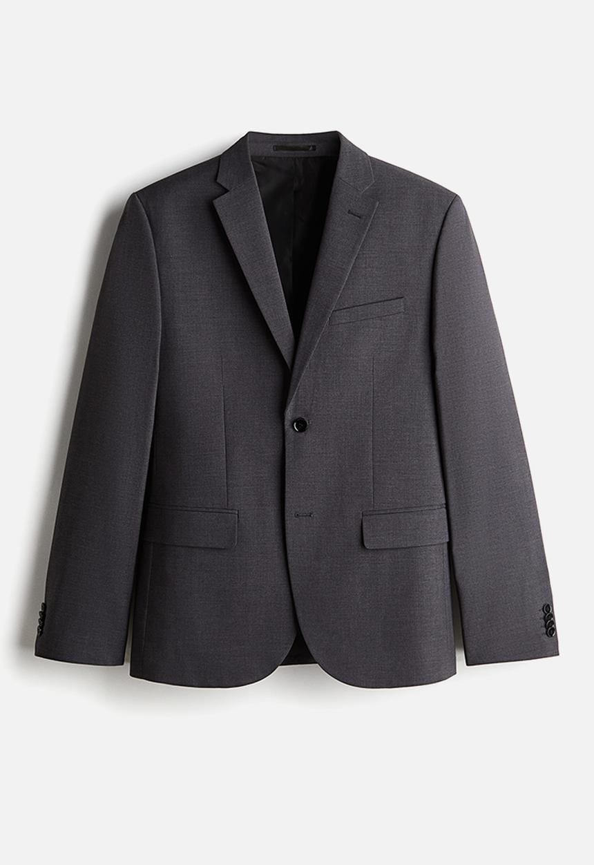 H&M - Slim fit single-breasted jacket - dark grey