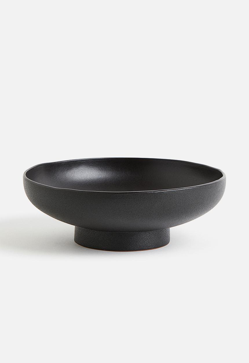 H&M - Large terracotta serving bowl - black