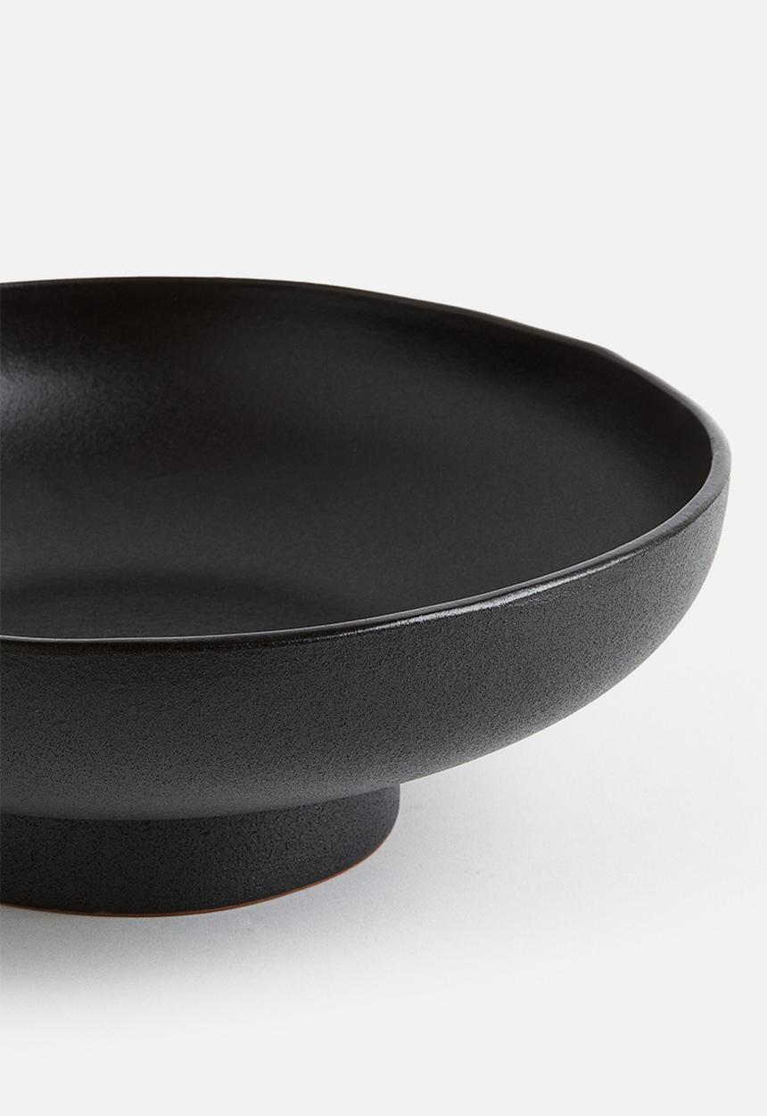 H&M - Large terracotta serving bowl - black