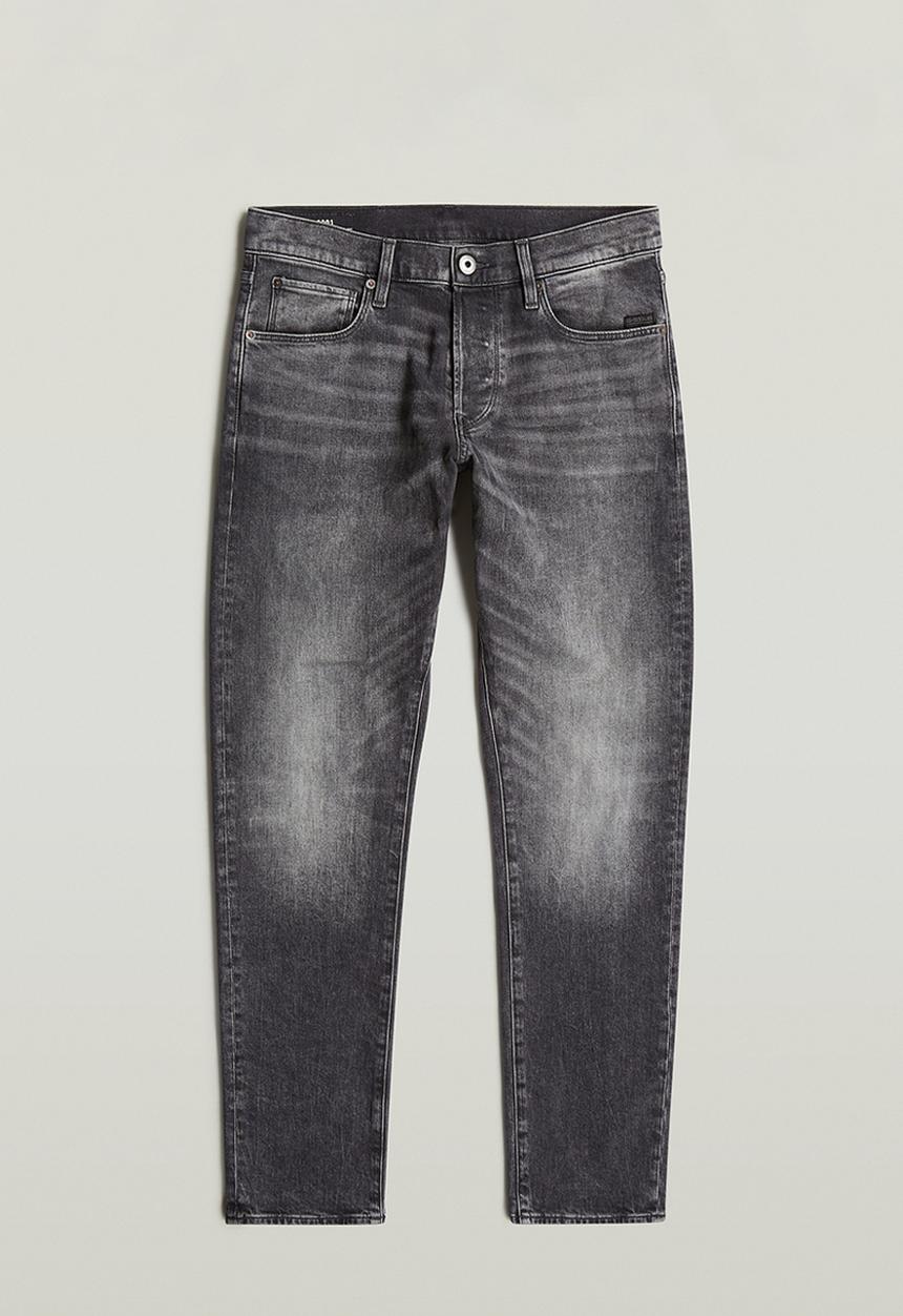 G-STAR - 3301 straight tapered - elto black stretch denim