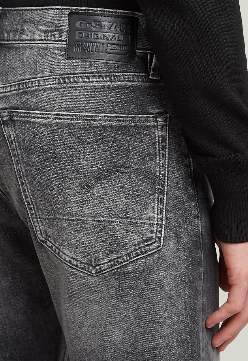 G-STAR - 3301 straight tapered - elto black stretch denim