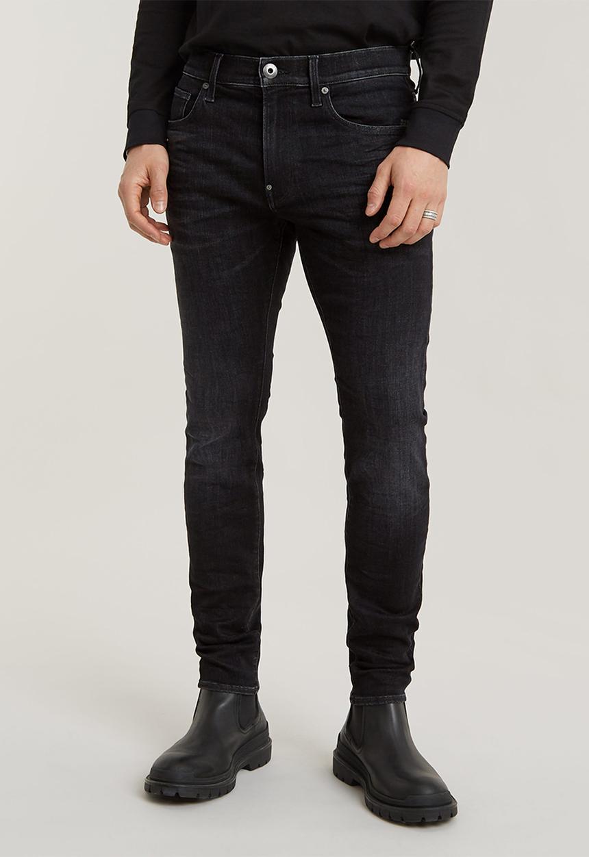 G-STAR - Revend Skinny Elto black superstretch - medium aged faded