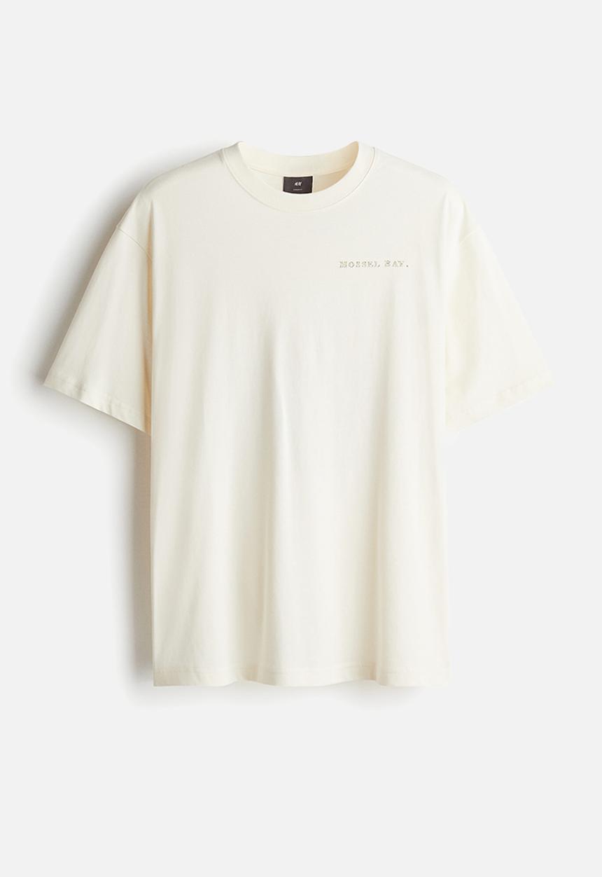 H&M - Loose fit printed T-shirt - white