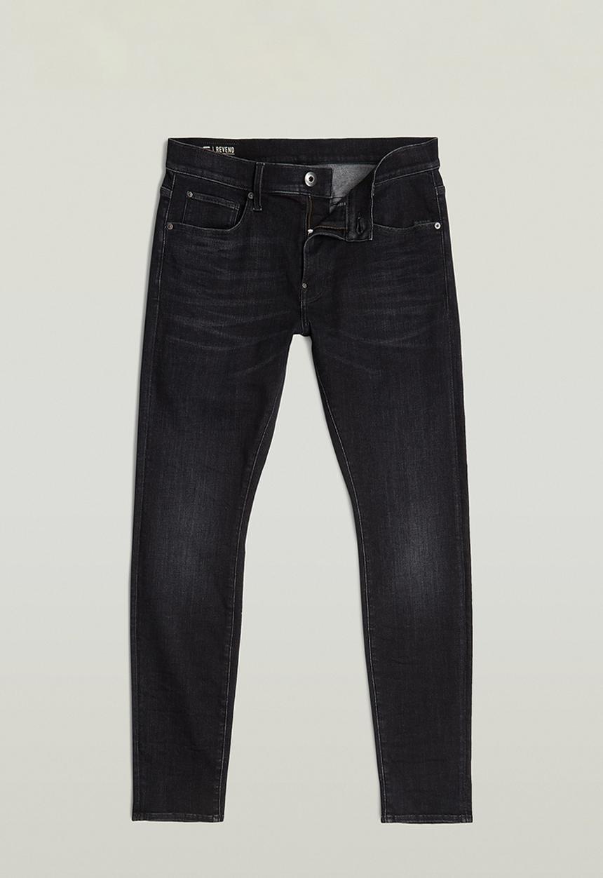 G-STAR - Revend Skinny Elto black superstretch - medium aged faded